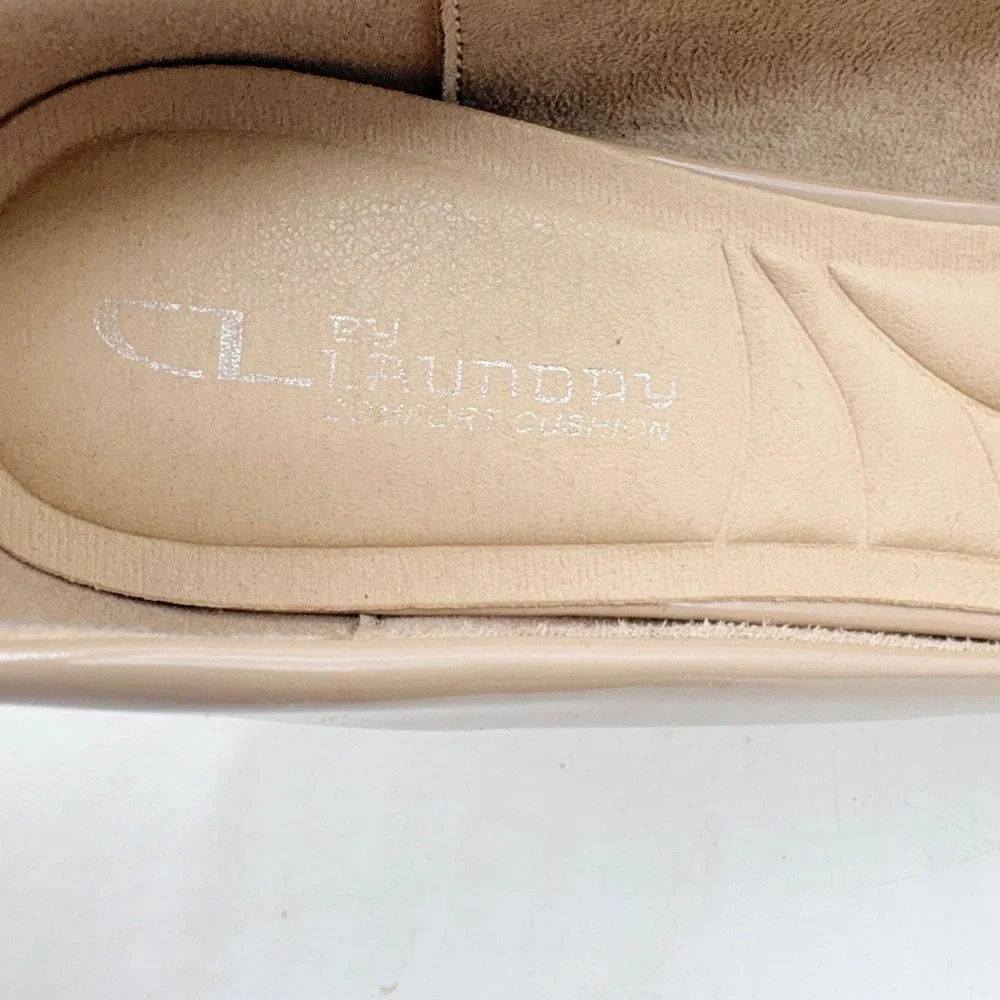 CL by Laundry Maca Nude Patent Peep Toe Platform‎ Pumps Heels Womens 9.5M